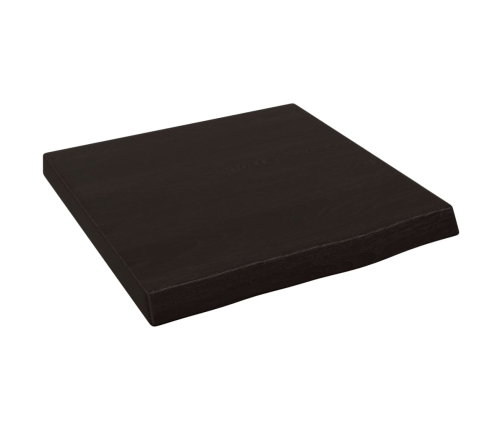 Estante pared madera roble tratada marrón oscuro 40x40x(2-4) cm