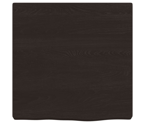 Estante pared madera roble tratada marrón oscuro 40x40x(2-4) cm