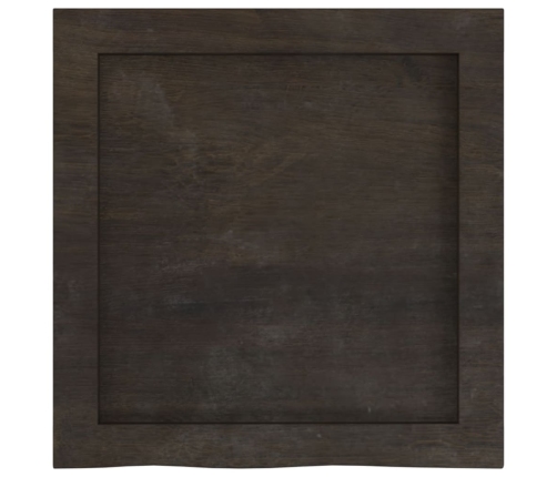 Estante pared madera roble tratada marrón oscuro 40x40x(2-4) cm