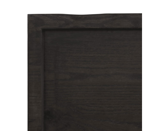 Estante pared madera roble tratada marrón oscuro 40x40x(2-4) cm