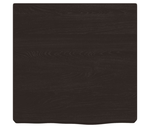 Estante pared madera roble tratada marrón oscuro 40x40x(2-6) cm