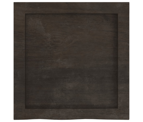 Estante pared madera roble tratada marrón oscuro 40x40x(2-6) cm