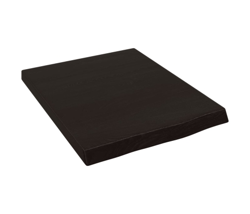 vidaXL Estante pared madera roble tratada marrón oscuro 40x50x(2-4) cm