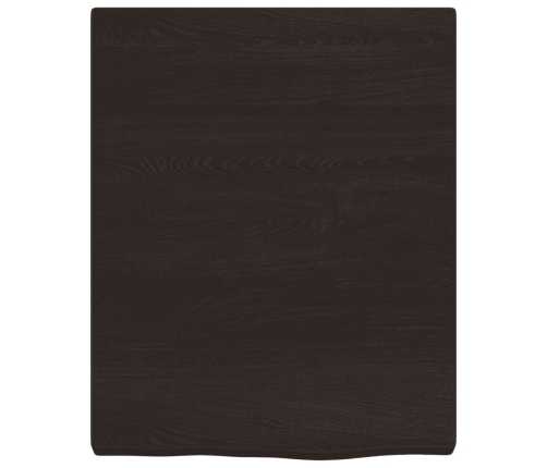 vidaXL Estante pared madera roble tratada marrón oscuro 40x50x(2-4) cm