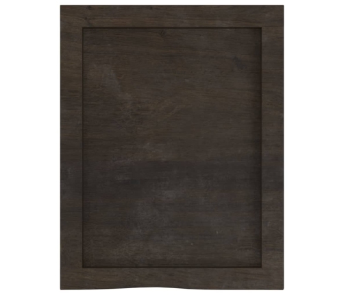 vidaXL Estante pared madera roble tratada marrón oscuro 40x50x(2-4) cm