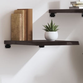 Estante pared madera roble tratada marrón oscuro 40x50x(2-4) cm