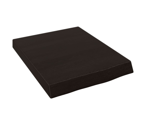 Estante pared madera roble tratada marrón oscuro 40x50x(2-6) cm