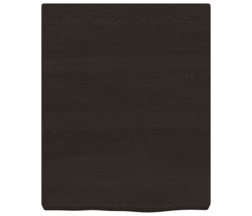 Estante pared madera roble tratada marrón oscuro 40x50x(2-6) cm