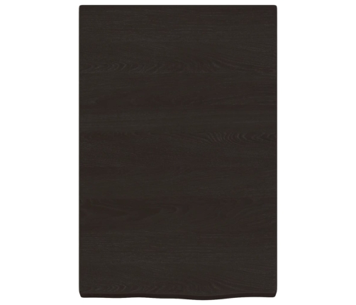 Estante pared madera roble tratada marrón oscuro 40x60x(2-4) cm