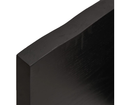 Estante pared madera roble tratada marrón oscuro 40x60x(2-4) cm