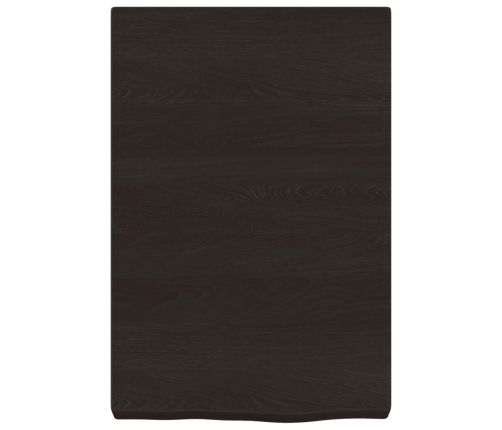 Estante pared madera roble tratada marrón oscuro 40x60x(2-6) cm