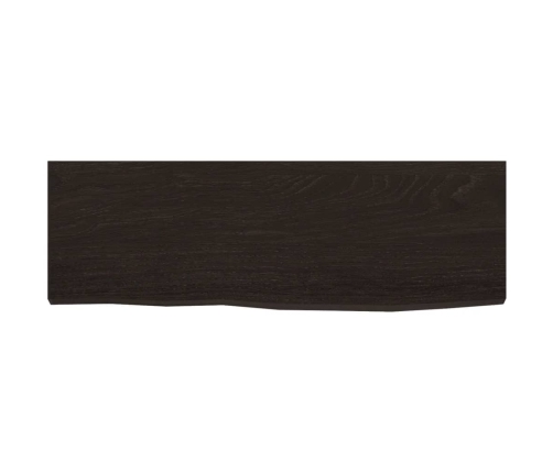 Estante de pared madera roble tratada marrón oscuro 60x20x2 cm