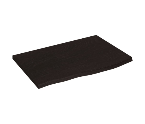 vidaXL Estante de pared madera roble tratada marrón oscuro 60x40x2 cm