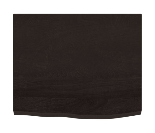 Estante de pared madera roble tratada marrón oscuro 60x50x2 cm