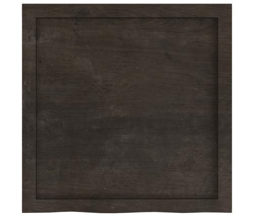 Estante pared madera roble tratada marrón oscuro 60x60x(2-4) cm