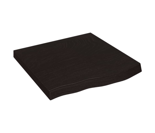 Estante pared madera roble tratada marrón oscuro 60x60x(2-6) cm