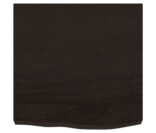 Estante pared madera roble tratada marrón oscuro 60x60x(2-6) cm