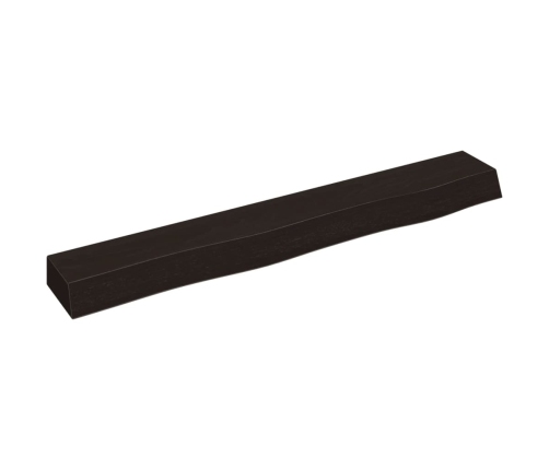 vidaXL Estante de pared madera roble tratada marrón oscuro 80x10x6 cm