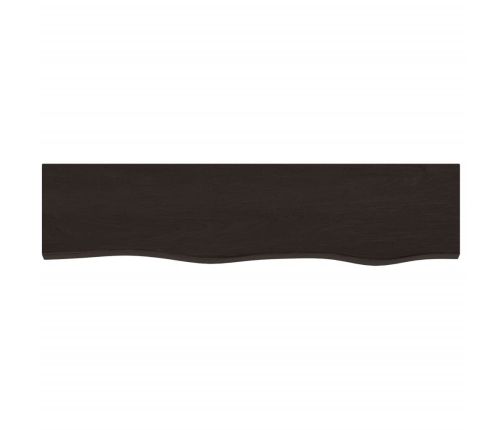 Estante de pared madera roble tratada marrón oscuro 80x20x6 cm