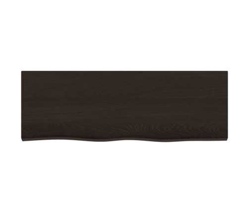 vidaXL Estante pared madera roble tratada marrón oscuro 80x30x(2-6) cm