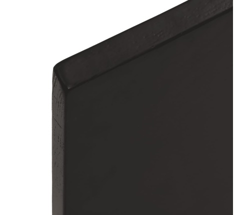 Estante de pared madera roble tratada marrón oscuro 80x40x2 cm