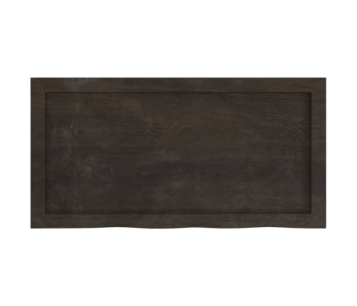 vidaXL Estante pared madera roble tratada marrón oscuro 80x40x(2-6) cm