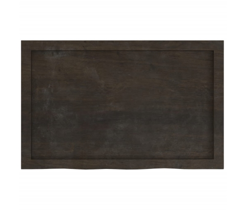 vidaXL Estante pared madera roble tratada marrón oscuro 80x50x(2-6) cm