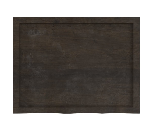 Estante pared madera roble tratada marrón oscuro 80x60x(2-4) cm