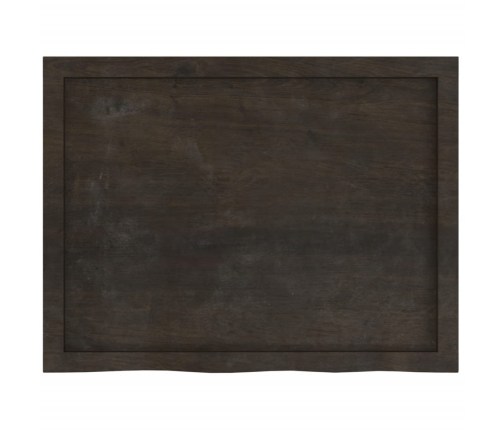 Estante pared madera roble tratada marrón oscuro 80x60x(2-6) cm