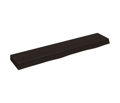 vidaXL Estante de pared madera roble tratada marrón oscuro 100x20x6 cm