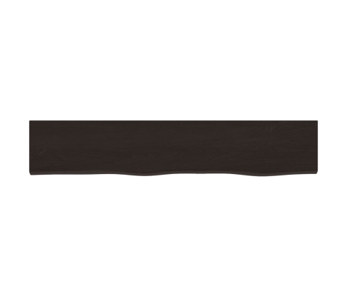 vidaXL Estante de pared madera roble tratada marrón oscuro 100x20x6 cm