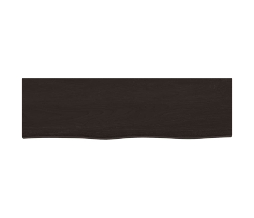 vidaXL Estante pared madera roble tratada marrón oscuro 100x30x(2-4)cm