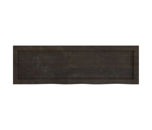 vidaXL Estante pared madera roble tratada marrón oscuro 100x30x(2-4)cm