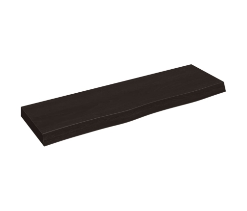 vidaXL Estante pared madera roble tratada marrón oscuro 100x30x(2-6)cm