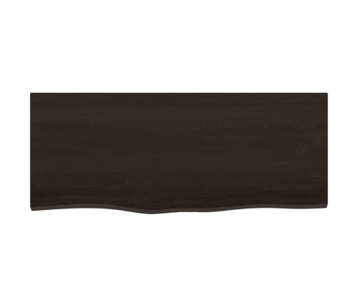 vidaXL Estante de pared madera roble tratada marrón oscuro 100x40x2 cm