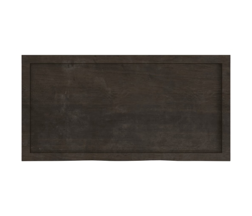 vidaXL Estante pared madera roble tratada marrón oscuro 100x50x(2-6)cm