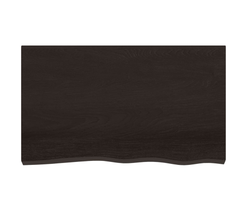 vidaXL Estante de pared madera roble tratada marrón oscuro 100x60x2 cm