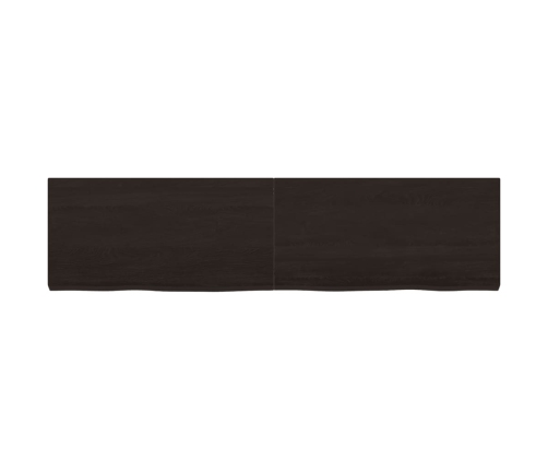 vidaXL Estante pared madera roble tratada marrón oscuro 120x30x(2-4)cm