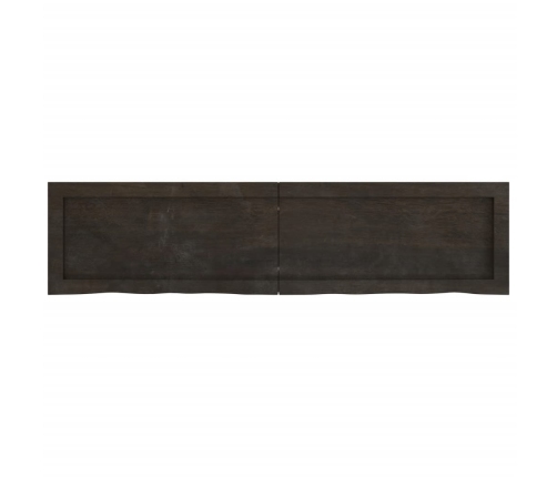 vidaXL Estante pared madera roble tratada marrón oscuro 120x30x(2-4)cm