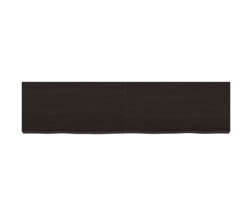 vidaXL Estante pared madera roble tratada marrón oscuro 120x30x(2-6)cm