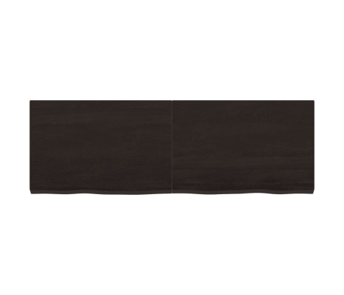 vidaXL Estante pared madera roble tratada marrón oscuro 120x40x(2-4)cm