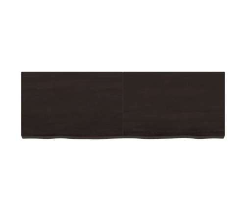 Estante pared madera roble tratada marrón oscuro 120x40x(2-6)cm