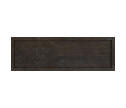 Estante pared madera roble tratada marrón oscuro 120x40x(2-6)cm