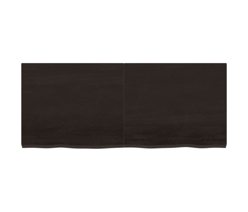 Estante pared madera roble tratada marrón oscuro 120x50x(2-4)cm