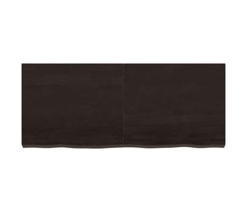 vidaXL Estante pared madera roble tratada marrón oscuro 120x50x(2-6)cm