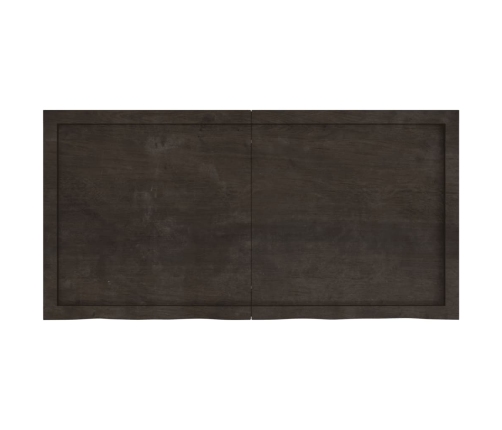 Estante pared madera roble tratada marrón oscuro 120x60x(2-4)cm