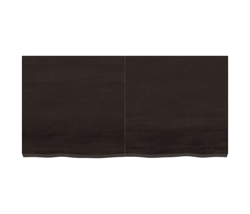 Estante pared madera roble tratada marrón oscuro 120x60x(2-6)cm