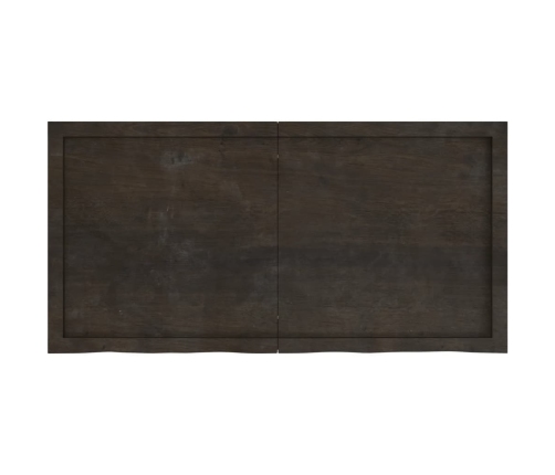 vidaXL Estante pared madera roble tratada marrón oscuro 120x60x(2-6)cm