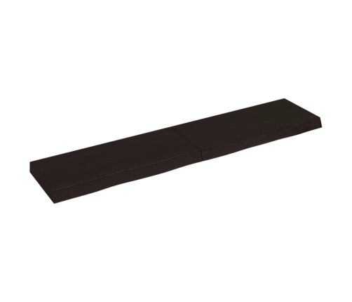 vidaXL Estante pared madera roble tratada marrón oscuro 140x30x(2-6)cm