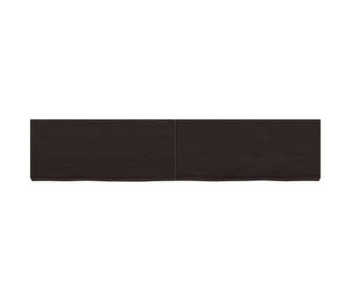 vidaXL Estante pared madera roble tratada marrón oscuro 140x30x(2-6)cm